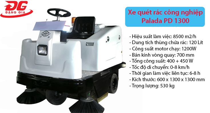 xe quét rác công nghiệp Palada PD 1300