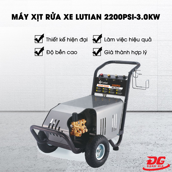  Máy rửa xe Lutian 2200PSI-3.0KW là chiếc máy rửa xe xứng đáng để đầu tư và sử dụng
