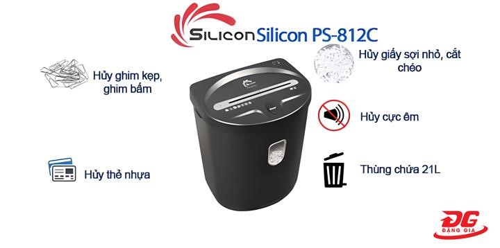 Máy huỷ tài liệu Silicon PS-812C có nhiều tính năng vận hành hiện đại