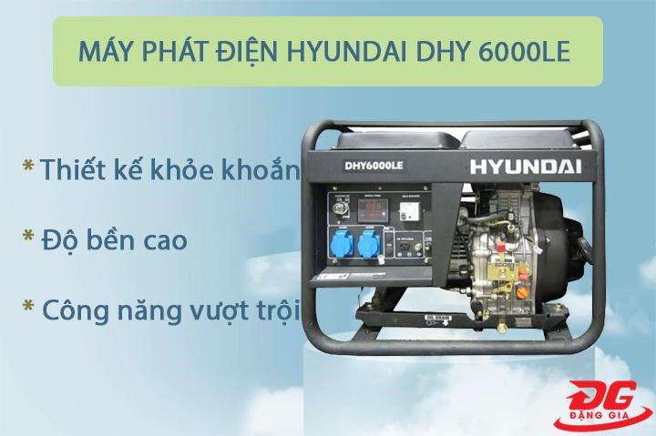 máy phát điện hyundai dhy 6000le