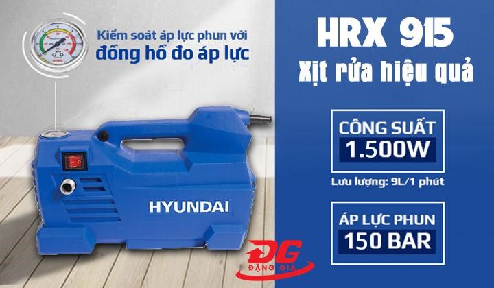 Máy xịt rửa Hyundai HRX915 được trang bị đồng hồ do áp lực nước