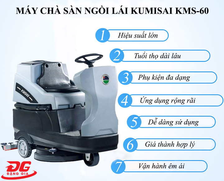 ưu điểm máy chà sàn ngồi lái Kumisai KMS-60