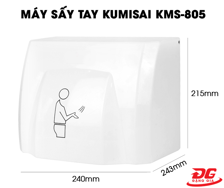 Kích thước Máy sấy tay Kumisai KMS-805