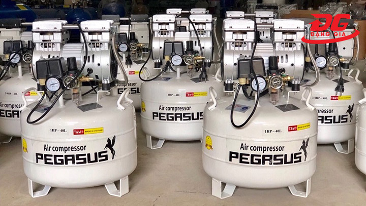  Máy nén khí không dầu giảm âm PEGASUS 1HP, 40 lít