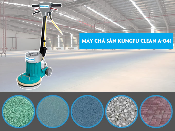Kungfu Clean A-041 làm việc được trên nhiều bề mặt sàn khác nhau