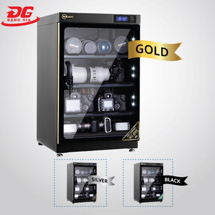 Dòng sản phẩm tủ chống ẩm Nikatei được Đặng Gia nhập khẩu chính hãng với 3 màu: mạ vàng, bạc và đen