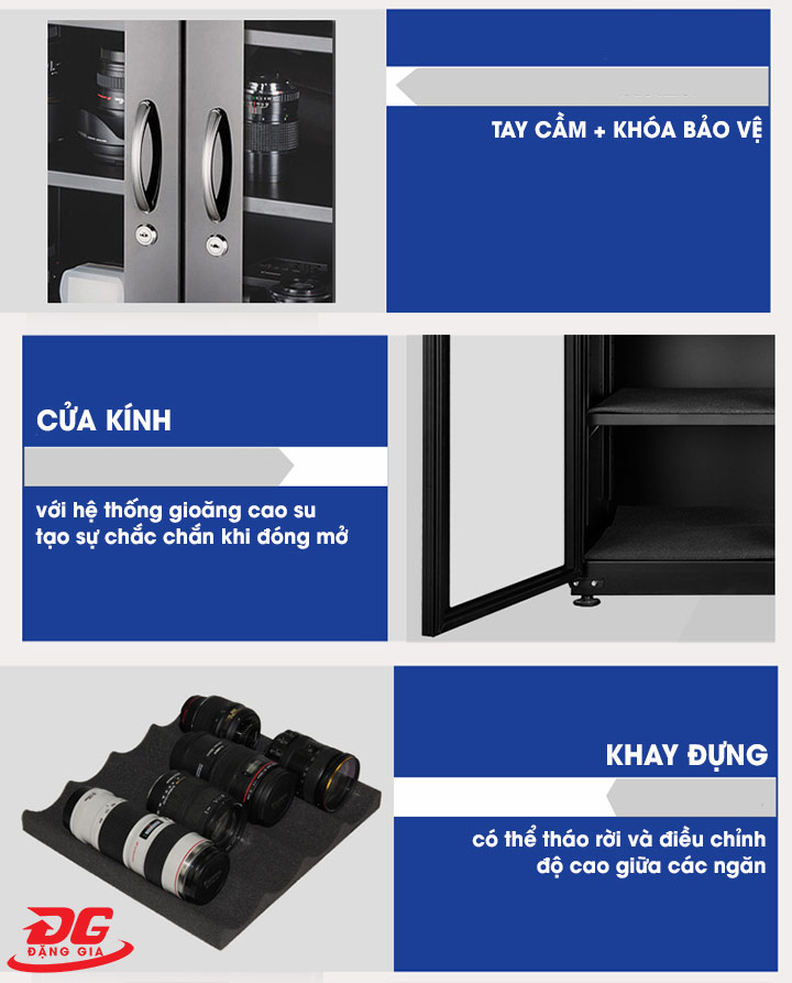Tủ chống ẩm máy ảnh Dry-Cabi DHC 250