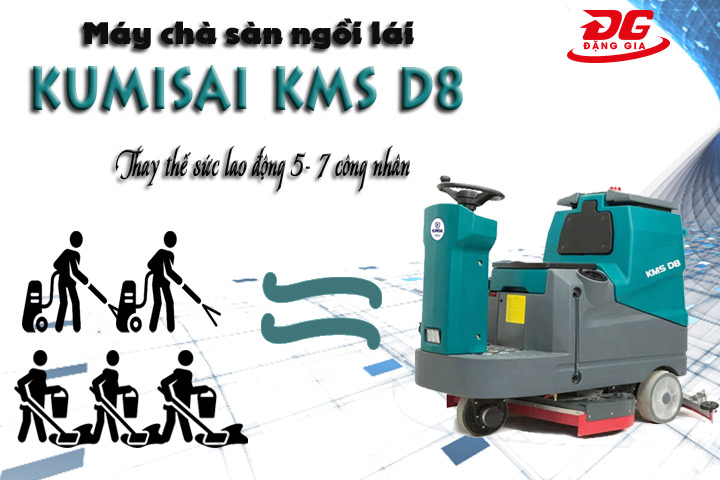 Ưu điểm vượt trội của Máy chà sàn ngồi lái Kumisai KMS D8