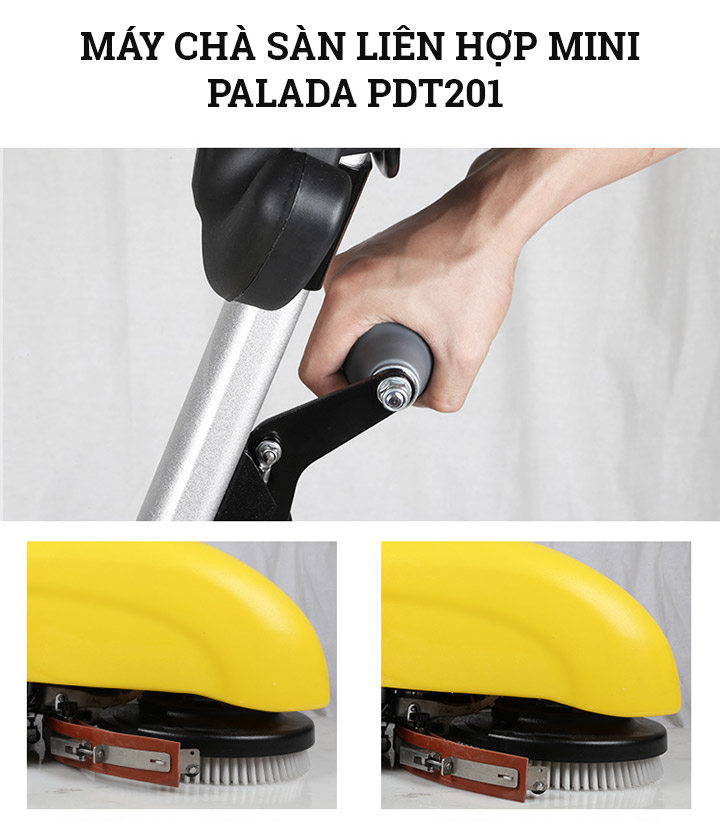Tay nâng bàn chà máy chà sàn liên hợp mini Palada PDT201