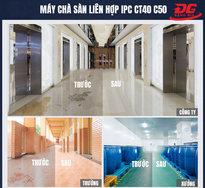 ứng dụng của máy chà sàn liên hợp IPC CT40 C50 