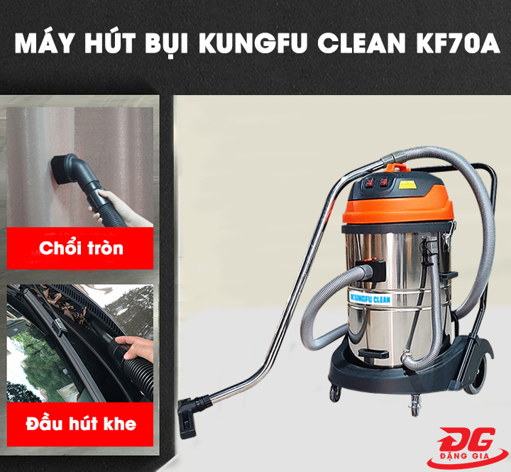 Máy hút bụi Kungfu Clean model KS 70A còn được ứng dụng trong nhiều công việc khác nhau