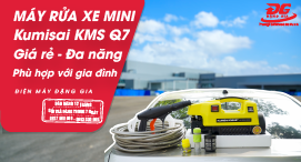 Kumisai KMS Q7 - Máy rửa xe mini giá rẻ, đa năng, phù hợp nhất cho gia đình