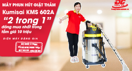 Kumisai KMS 602A - Máy phun hút giặt thảm 2 trong 1 đáng mua nhất dưới 10 triệu