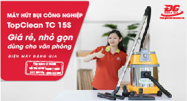 TopClean TC 15S - Máy hút bụi công nghiệp giá rẻ, nhỏ gọn dùng văn phòng, gia đình,...