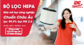 Bộ lọc HEPA máy hút bụi công nghiệp | Đạt chuẩn Châu Âu, lọc sạch 99,9% bụi mịn PM 2.5
