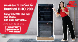 Đánh giá tủ chống ẩm Kumisai DHC 200 dung tích 200L phù hợp cho studio, dân chơi máy ảnh,...