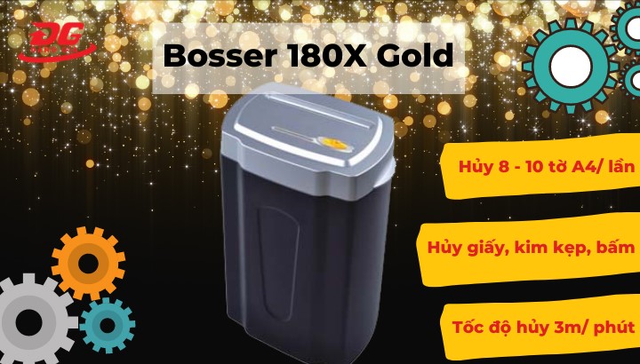 Máy hủy giấy Bosser 180X Gold 