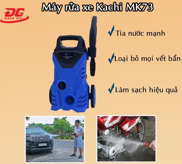 Máy rửa xe Kachi MK73 có khả năng làm sạch vượt trội