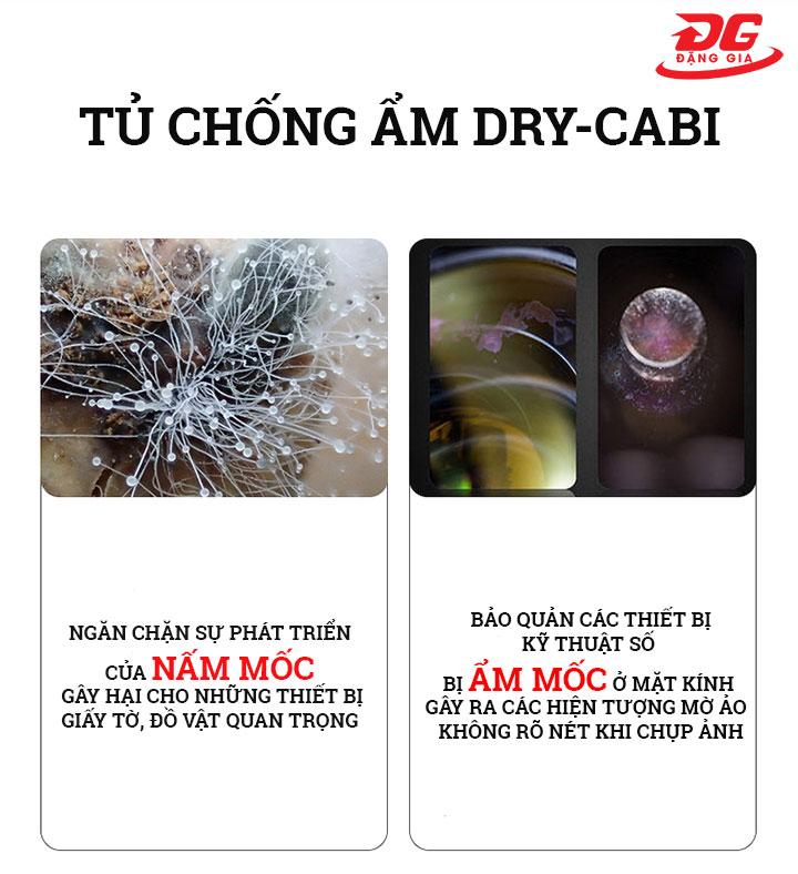 Tủ chống ẩm Dry-Cabi giúp ngăn chặn nấm mốc hiệu quả