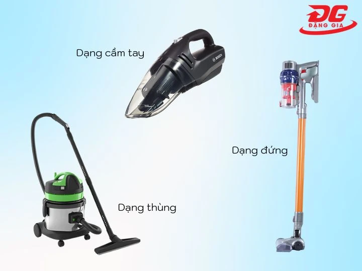Có 3 loại máy hút bụi quần áo