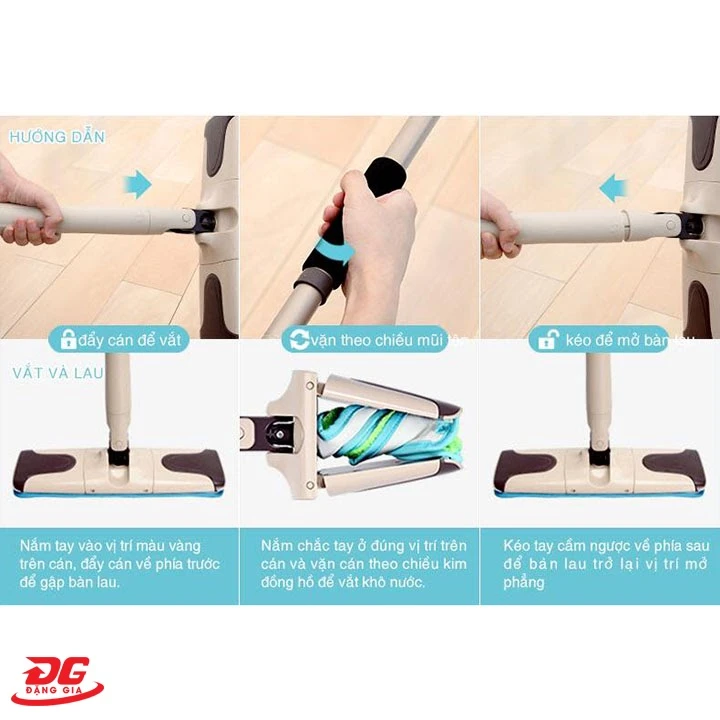 cây lau nhà vặn xoắn 360 độ