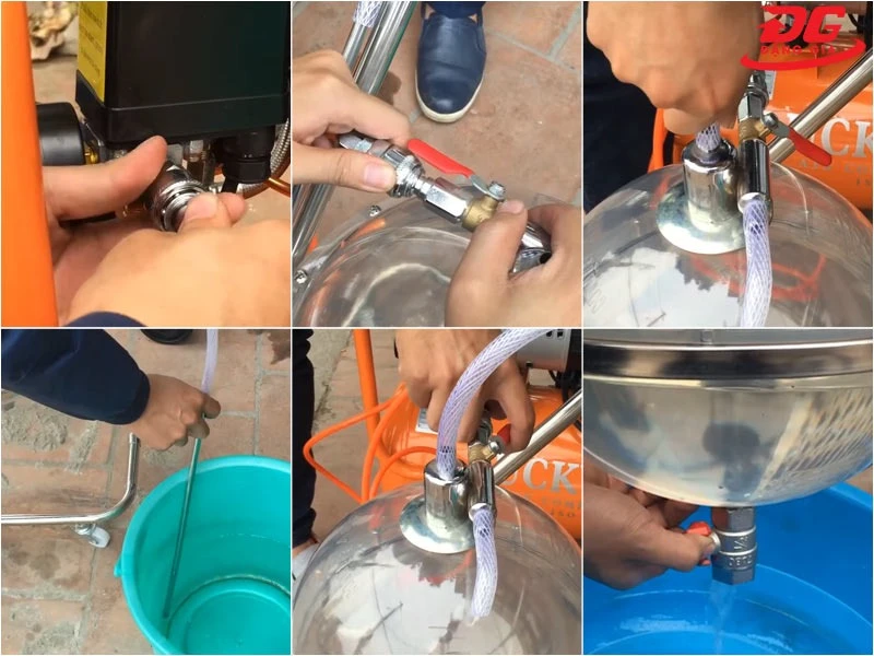 cách dùng bình hút dầu nhớt xe máy