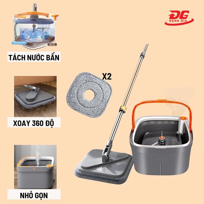 Câu lau nhà tách nước bẩn Xiaomi có kiểu dáng đẹp mắt