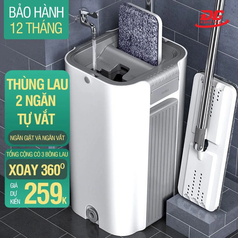Bộ lau nhà Kitimop thiết kế hiện đại, đẹp mắt