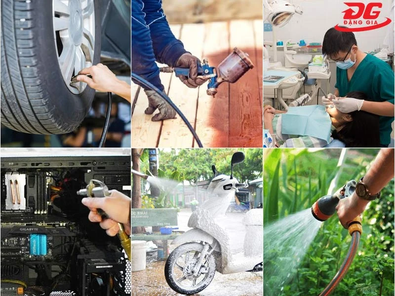 Máy nén khí mini được ứng dụng nhiều trong đời sống