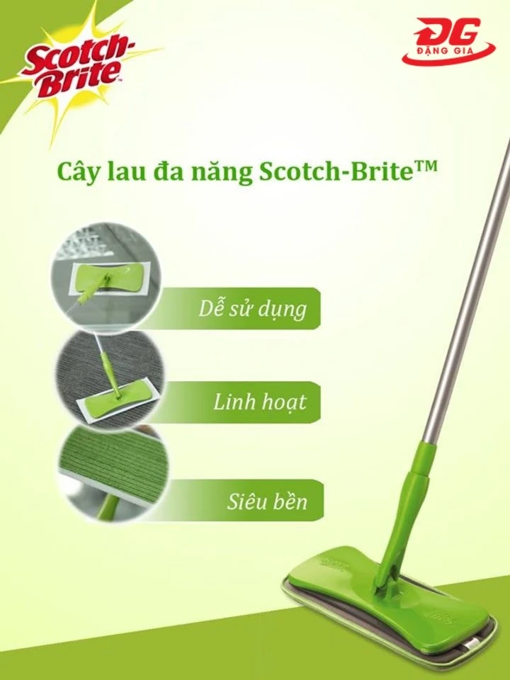 Cây lau nhà sàn gỗ Scotch Brite