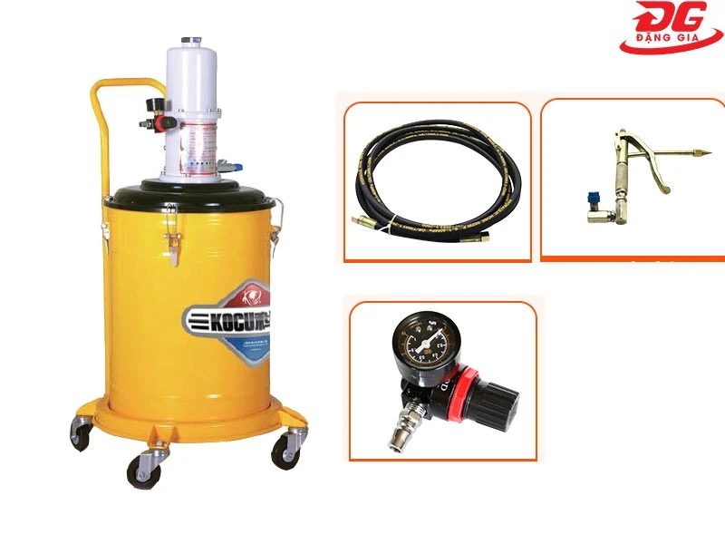 Máy bơm mỡ dùng khí nén Kocu GZ 75B và các phụ kiện