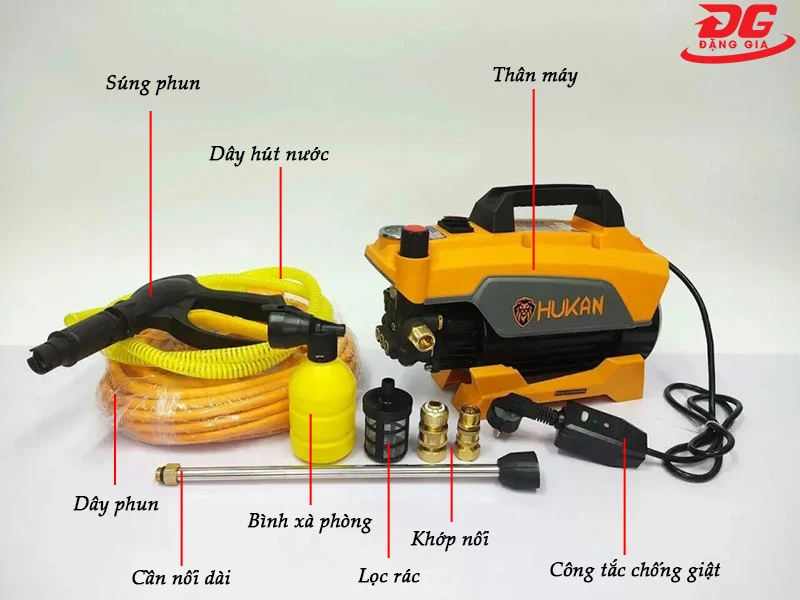 Các phụ kiện của máy rửa xe Hukan 3000W