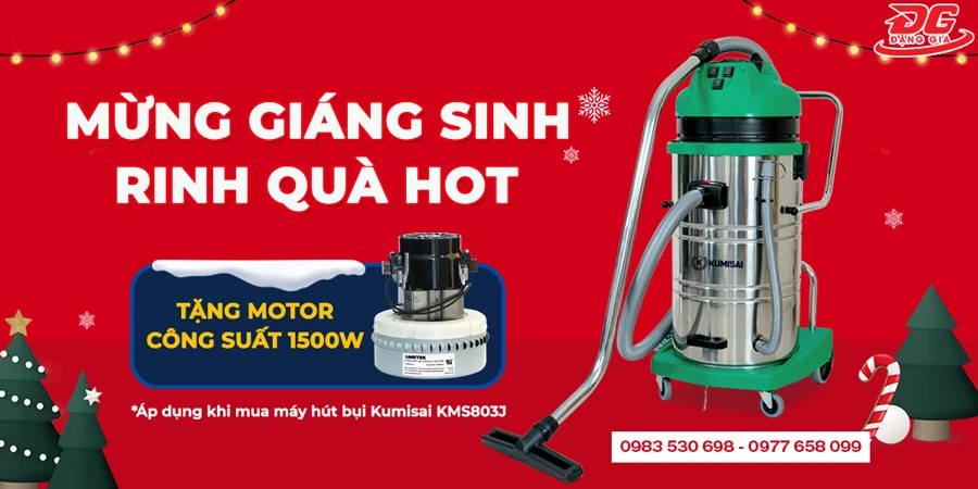 Mua máy hút bụi công nghiệp Kumisai KMS803J tặng 01 motor 1500W