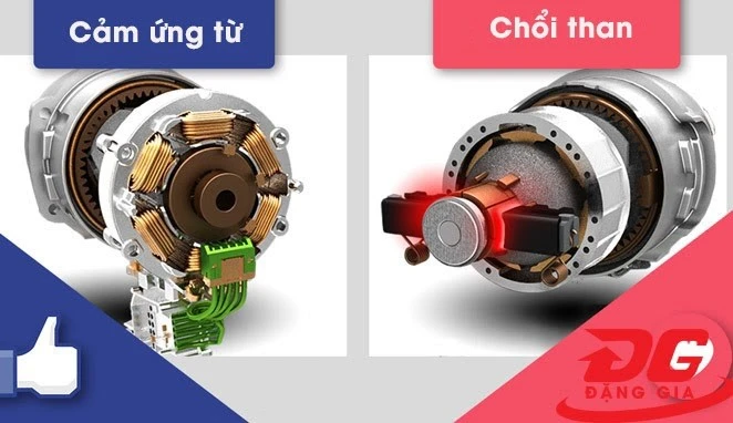 mua máy rửa xe motor cảm ứng từ hay chổi than