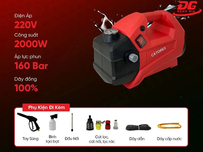 Máy bơm rửa xe gia đình Catorex CTR 3000
