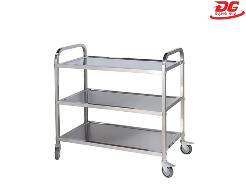 Xe đẩy thức ăn 3 tầng bằng inox XA1605-S
