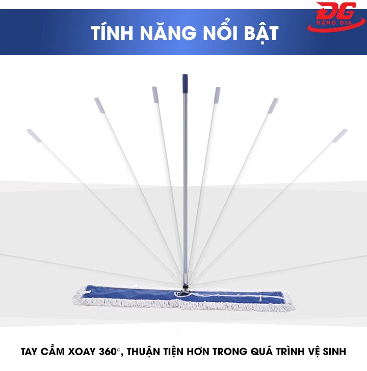 Cây lau nhà màu xanh 110cm chính hãng