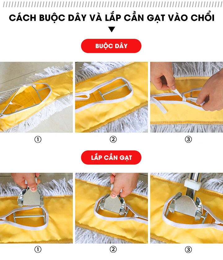 cách sử dụng cây lau nhà