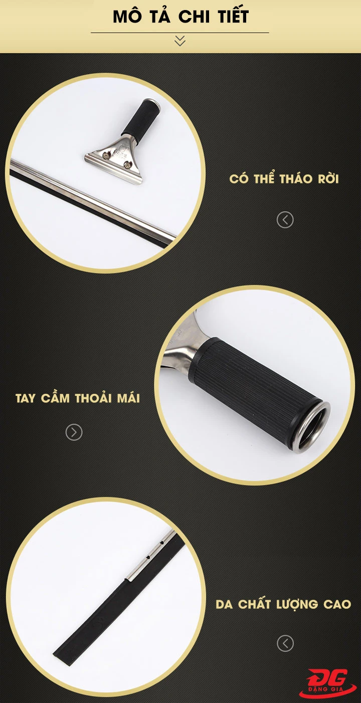 cấu tạo đơn giản dễ lắp ráp của cây gạt nước sàn nhà