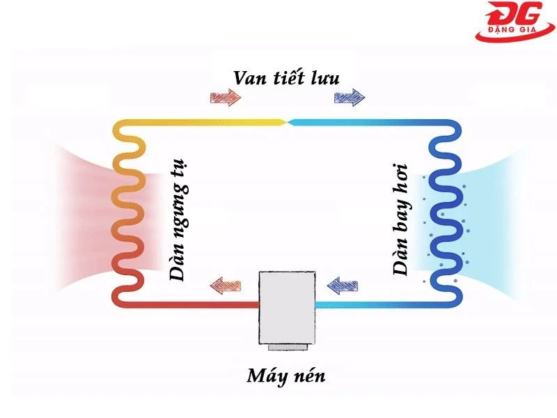 Sơ đồ hệ thống lạnh cơ bản có 1 cấp nén