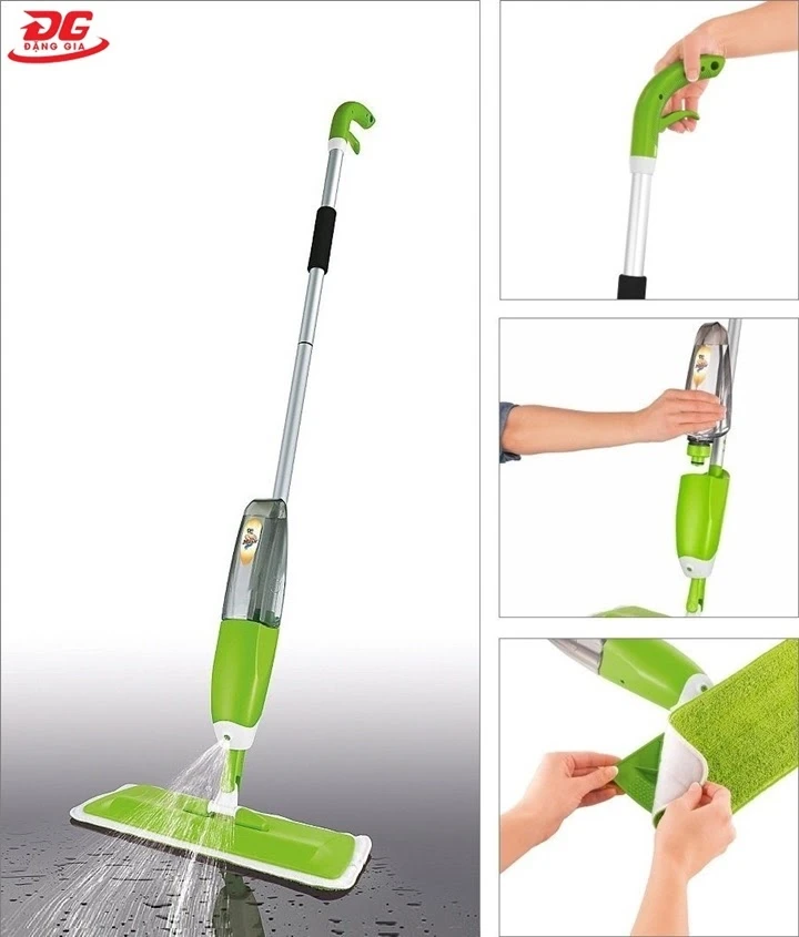 Cây lau sàn có bình xịt