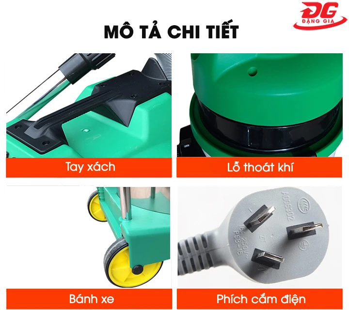 Chi tiết một số bộ phận của máy hút bụi Kumisai KMS-603J