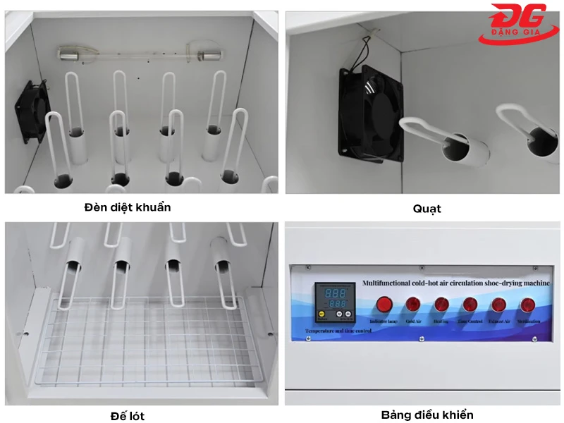 Các bộ phận chính của máy hong khô giày công nghiệp
