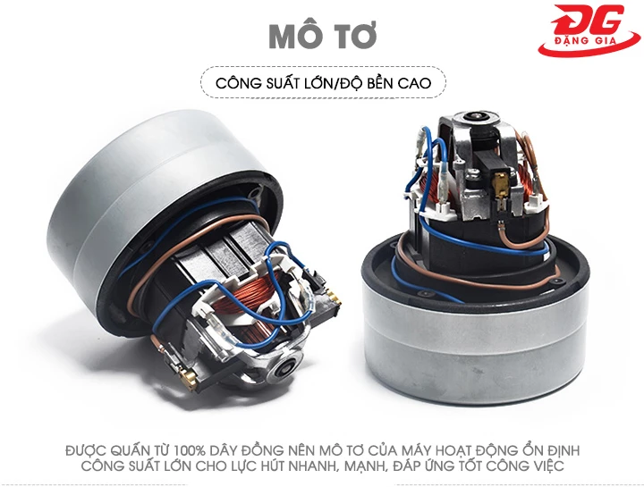 motor sử dụng dây đồng nguyên chất
