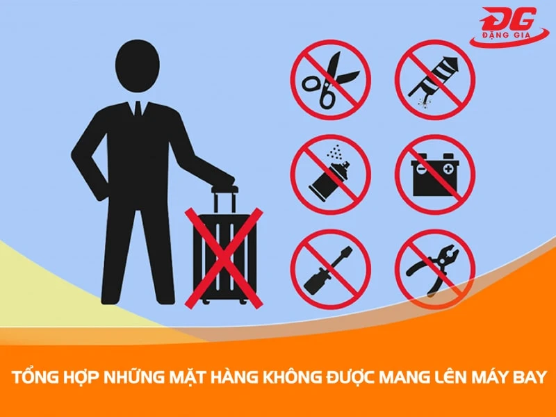 kim loại có được mang lên máy bay không