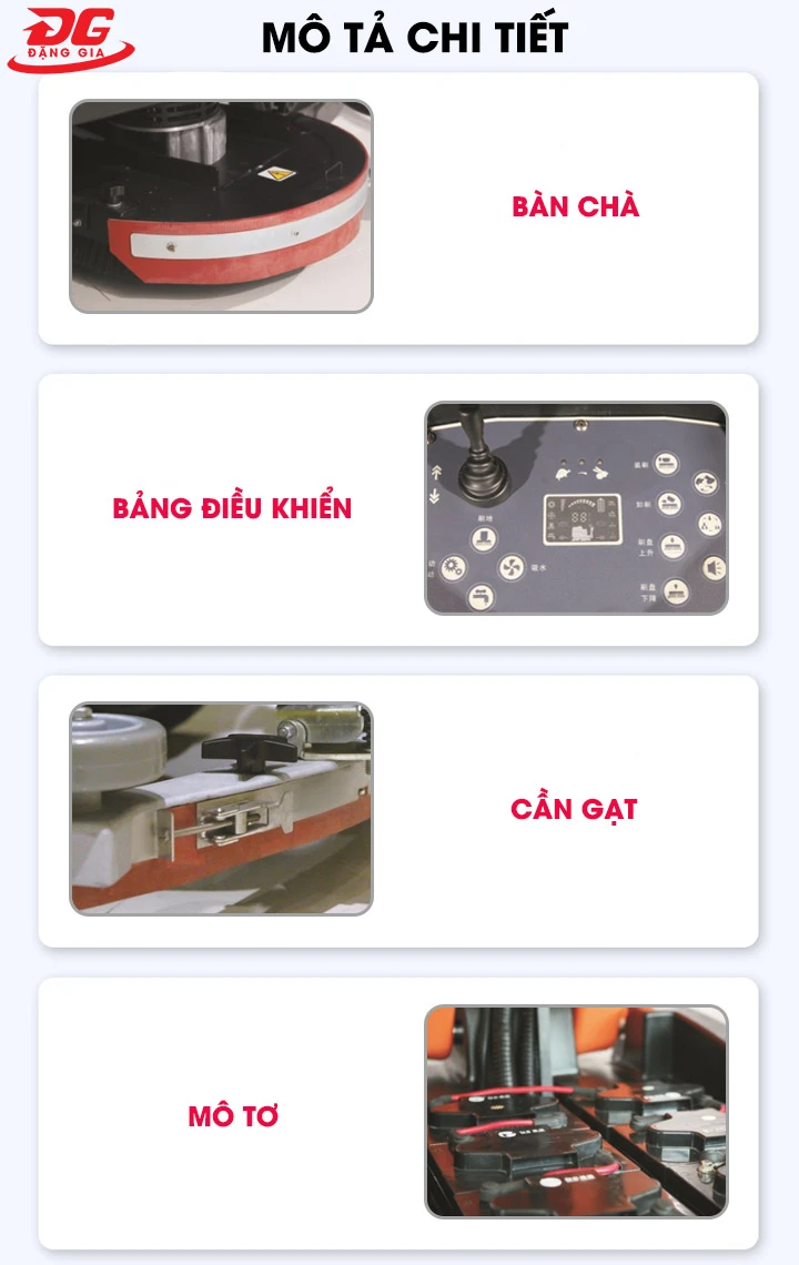 bộ phận cấu tạo máy chà sàn ngồi lái Kumisai KMS-62