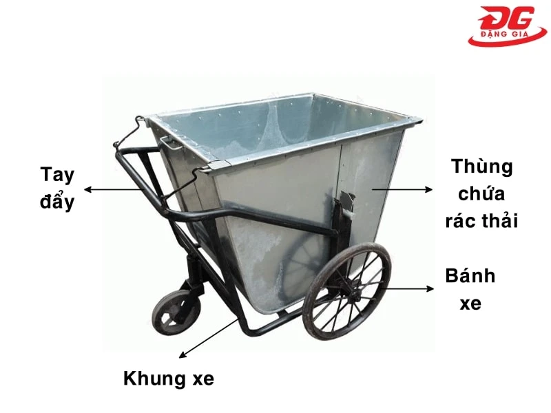 xe rác đẩy tay