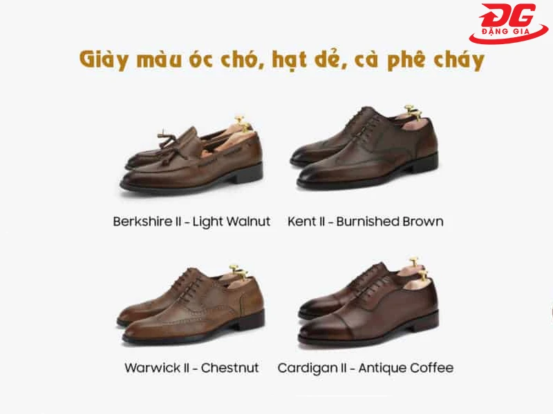 Chọn màu xi phù hợp cho giày màu óc chó, hạt dẻ hoặc cà phê