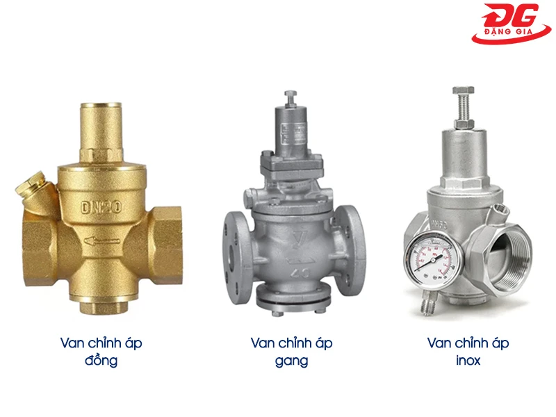 Van giảm áp bằng đồng, gang, inox