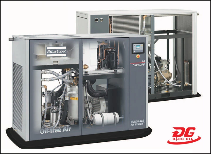 Cấu tạo chi tiết bên trong của máy nén khí trục vít Atlas Copco